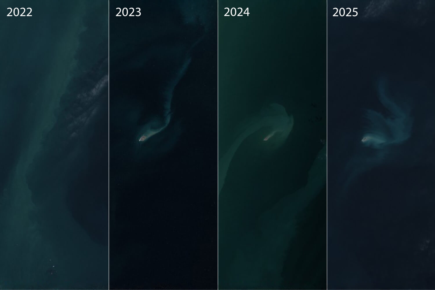 Компания-резидент Сириуса запечатлела остров-«призрак» на снимках со спутников